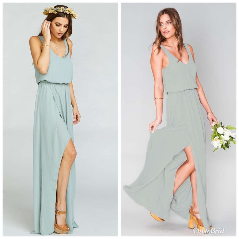 Show Me Your Mumu Kendall Maxi ✨ Silver Sage Crisp